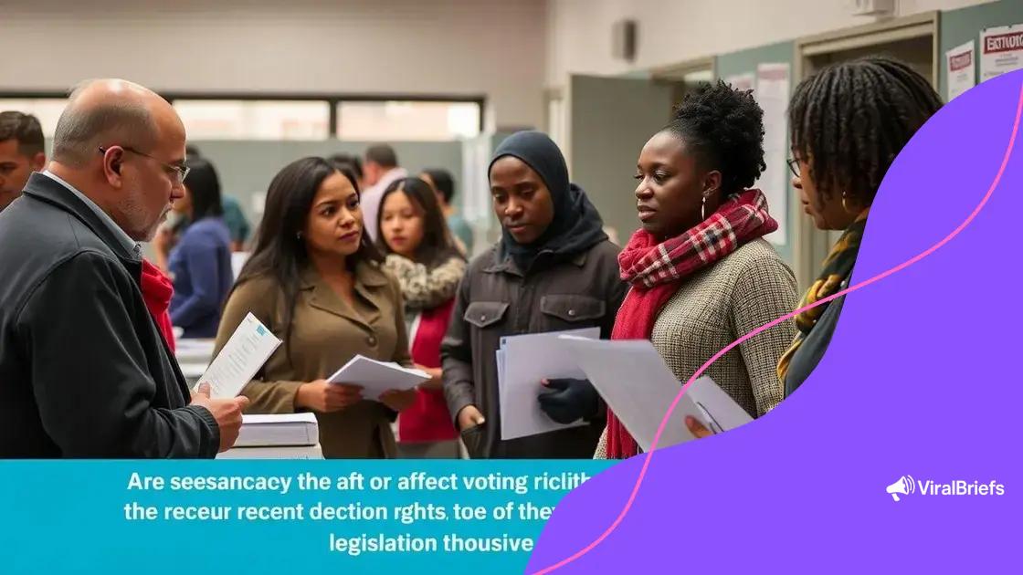 Impact of recent legislation on voters