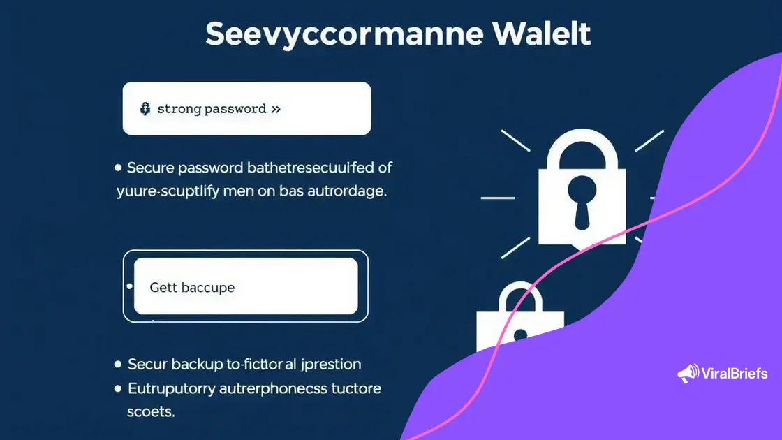 Best practices for securing your wallet