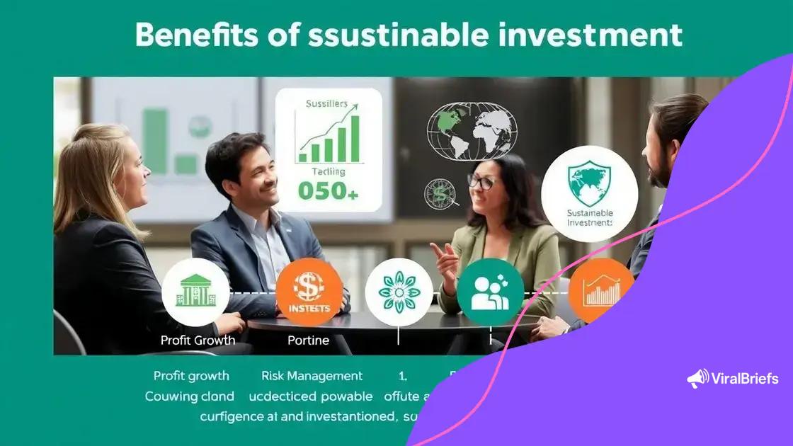 Benefits of sustainable investments