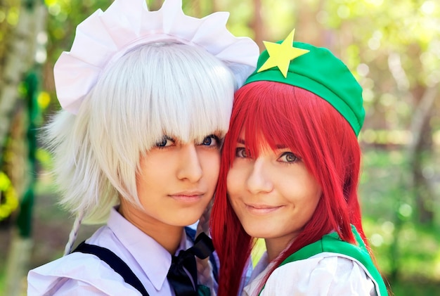 A side-by-side comparison of a manga/anime character and a cosplayer perfectly recreating the character's outfit, hairstyle, and pose, highlighting the dedication and attention to detail in cosplay.