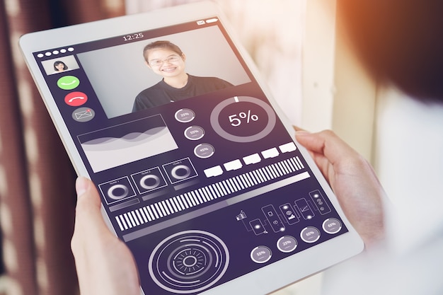 A screenshot of an advanced communication platform interface, showcasing features like integrated video conferencing, real-time document collaboration, and task management tools.