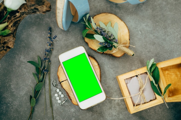 A smartphone screen displaying a social media post about a free product offer. The post shows a variety of products and the text 