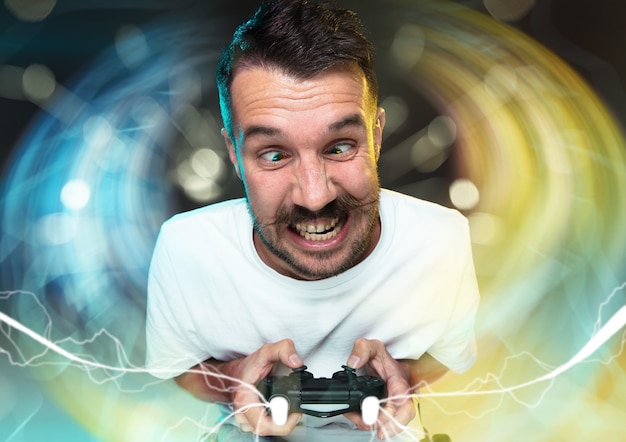 A split image: One side shows a person happily streaming content without interruption; the other shows a frustrated person dealing with buffering and slow internet speeds, illustrating the potential difference with and without net neutrality.