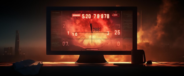 A computer screen displaying a ransom note with a countdown timer, symbolizing the urgency and threat of a ransomware attack.